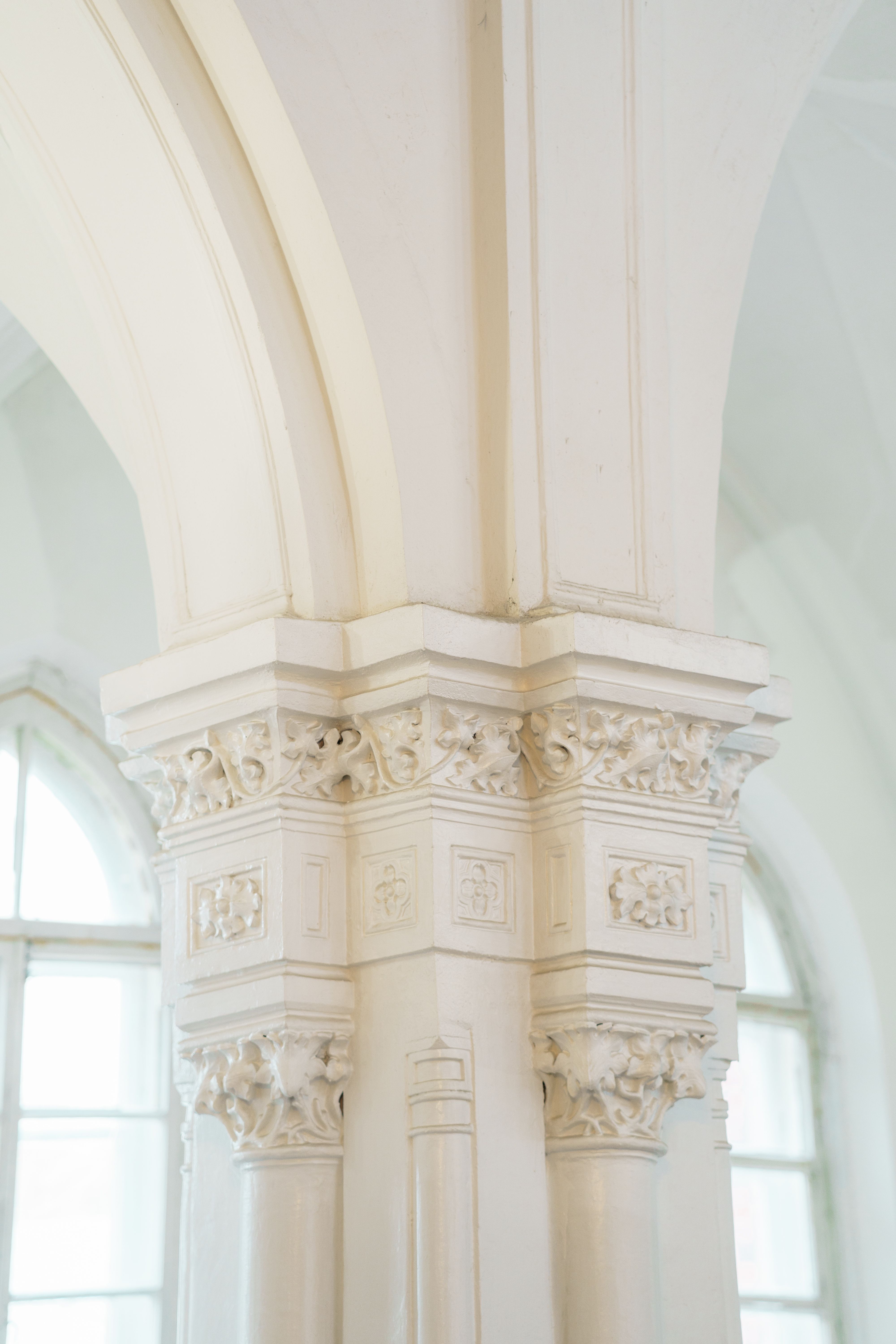 Ornately carved pillar and arch detail